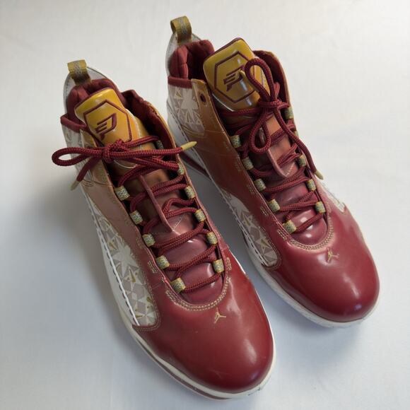 Nike Jordan CP3.III 385208-600 Men\'s Size 12 Crimson Gold White 2009 main image 10